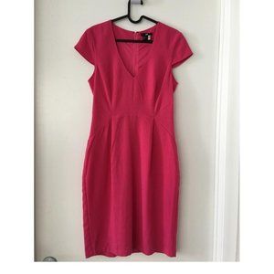 3/$35 H&M Spring Summer V-neck hot pink dress